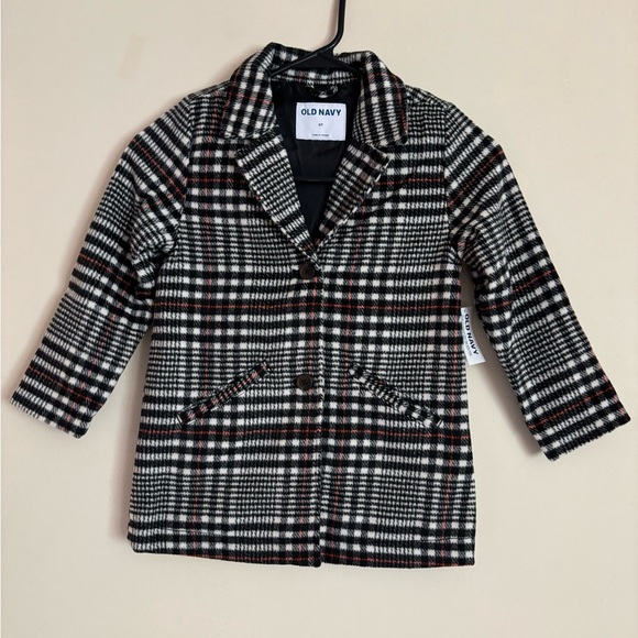 Old Navy oversized plaid coat for toddler girls - Picture 1 of 6